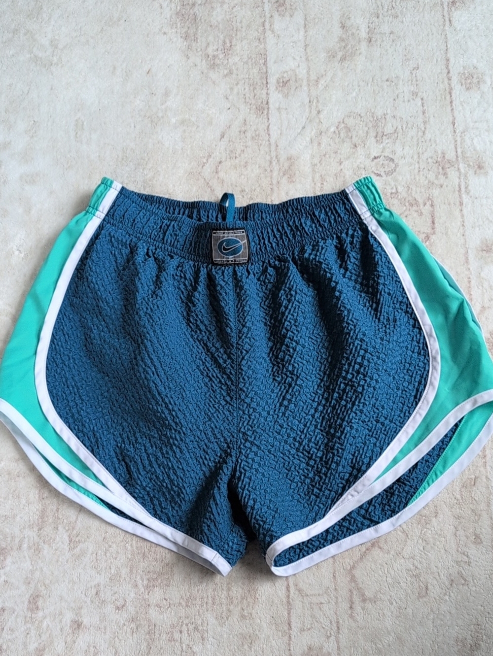 Nike Women's Dri-Fit Tempo Navy & Teal Athletic Shorts